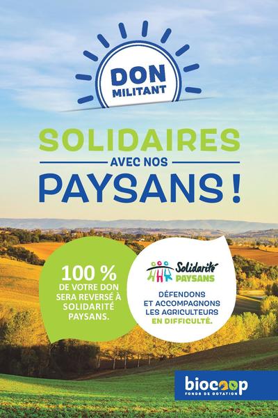 Don militant 2019 au profit de "Solidarité Paysans"