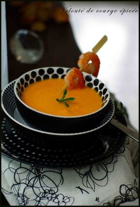 Velouté de courge au lait de coco, citronnelle et gingembre Velouté de courge au lait de coco, citronnelle et gingembre